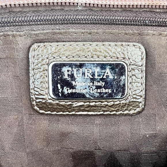 Furla Metallic Bronze Brown Leather Hobo Shoulder Bag - Picture 13 of 13